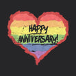 Anniversary LGBTQ+ Rainbow Heart