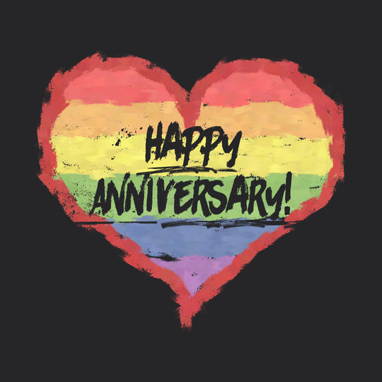 Anniversary LGBTQ+ Rainbow Heart