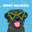 Happy Holidays! Cool Labrador Christmas Card Season_Christmas Seo_Labrador Seo_Black Labrador