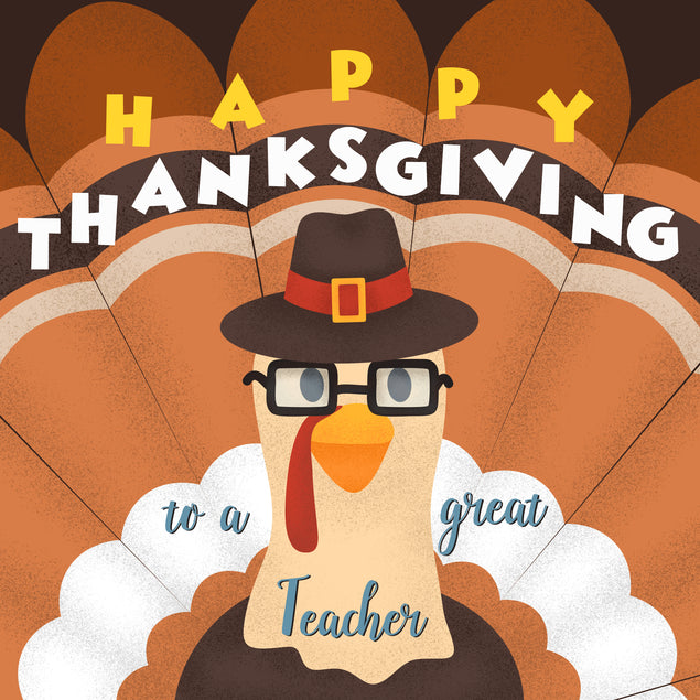Turkey Happy Thanksgiving Day To Great Teacher