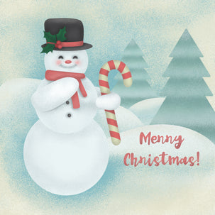 Cute Snowman Merry Christmas