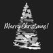 Black And White Abstract Merry Christmas Card