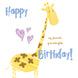 Cute Giraffe Happy Birthday Granddaughter