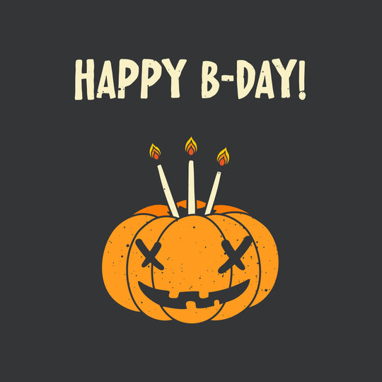 Halloween Happy B-Day Pumpkin