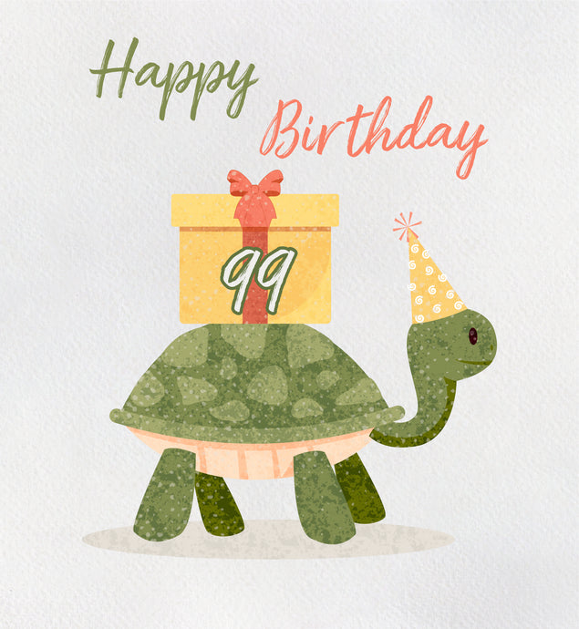 Turtle Happy 99th Birthday 