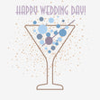 Happy Wedding Day Blue Cocktail