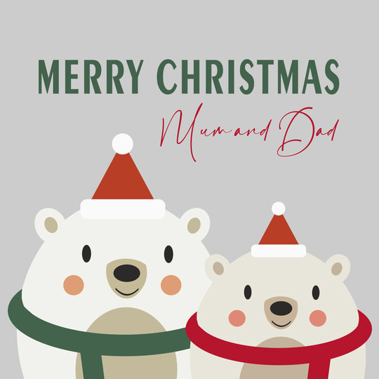 Polar Bears Merry Christmas Mum And Dad