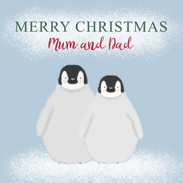 Penguins Merry Christmas Mum And Dad