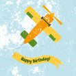 Happy Birthday Yellow Plane