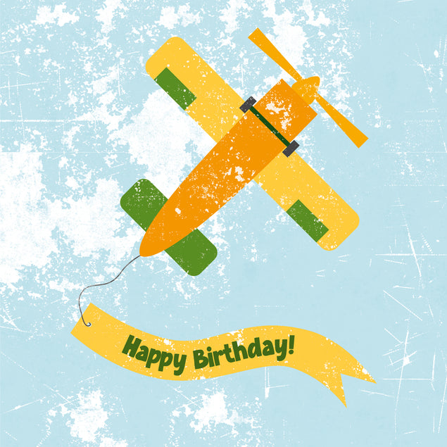 Happy Birthday Yellow Plane