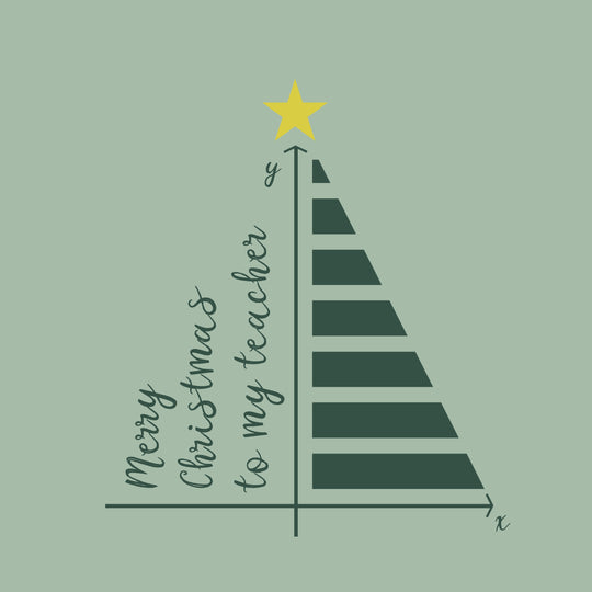 Green Math Graph Merry Christmas My Favourite Teacher