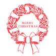 Red Mistletoe Wreath Merry Christmas