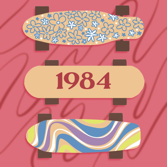 Happy Birthday 1984 Skateboard Card