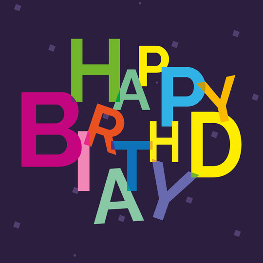 Colorful Letters Happy Birthday