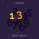 Colorful Numbers Happy 13th Birthday