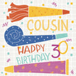 Cute Colorful Party Kit Happy 30th Birthday Cousin