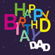 Colorful Letters Happy Birthday Dad