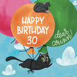 Flying Black Cat Happy 30th Birthday Cousin