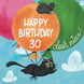 Flying Black Cat Happy 30th Birthday Niece
