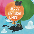 Flying Black Cat Happy Birthday Uncle