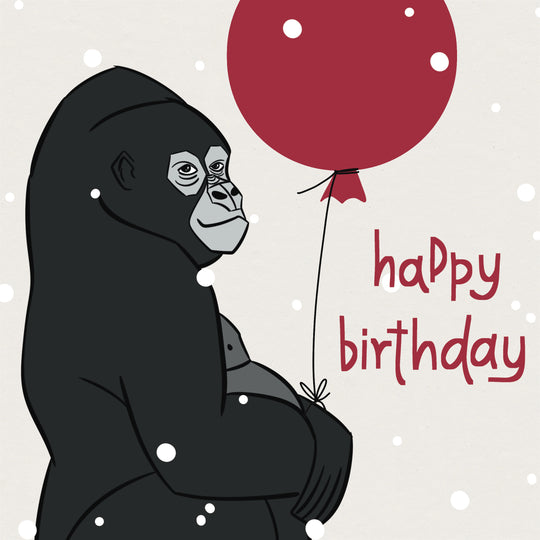 Gorilla Happy Birthday Card