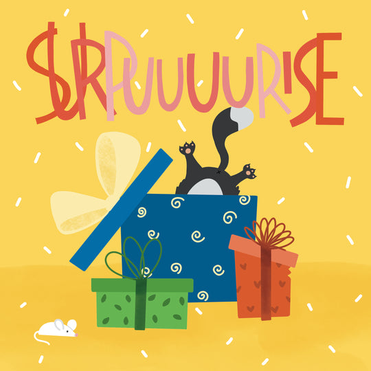 Happy Birthday Surprise Black Cat