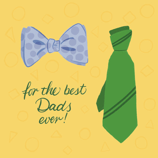 Best Dads Ever Bow And Tie Card