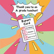 A Grade Teacher - Thank You Teacher Card - 1