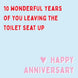 10 Years of Toilet Seat Card