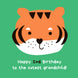 Cute Little Tiger Happy 2nd Birthday Grandchild