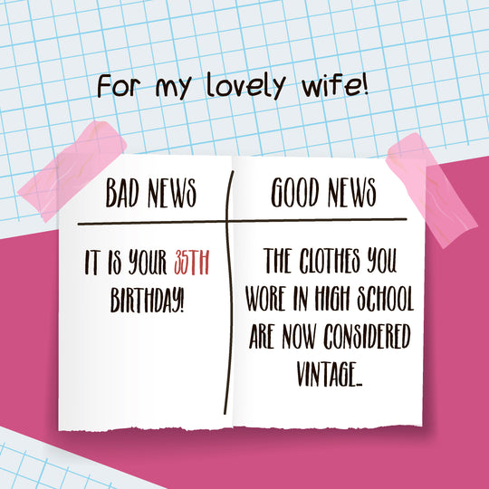 News Sticker Happy 35th Birthday Wife