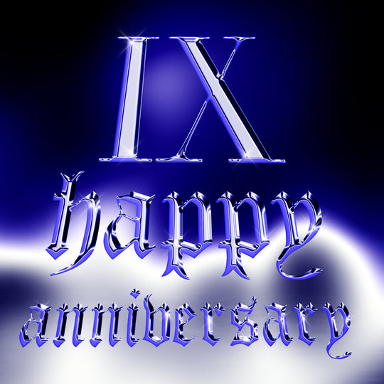 Happy 9th Anniversary Shining Roman Numerals