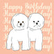 Pink Background Bichon Frise Happy Birthday