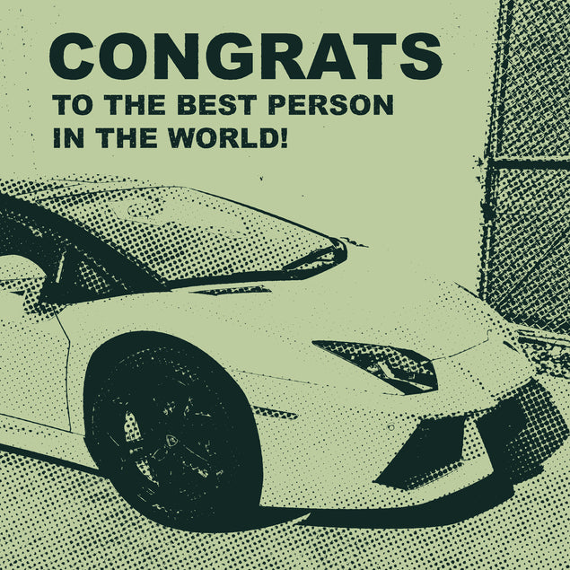 Green Background Lamborghini Congrats To The Best Person