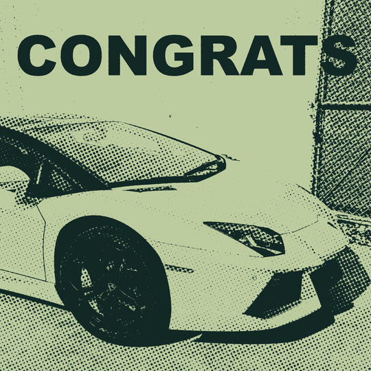 Green Background Lamborghini Congrats