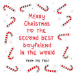 Merry Christmas To The Second Best Boyfriend In The World Card Season_Christmas Recipient_For Boyfriend Theme_LGBTQ