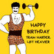 Yellow Background Crossfitter Happy Birthday
