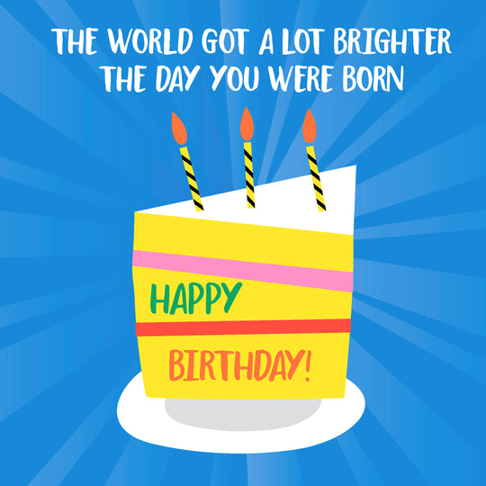 Blue Background Cake Happy Birthday