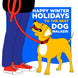 Happy Winter Holidays For The Best Dog Walker Card