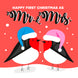 Merry First Christmas As Mr. And Mrs. Lovely Robins Card