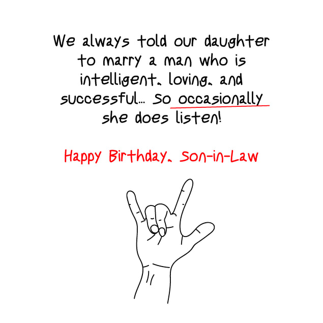 You Rock Happy Birthday Son-In-Law