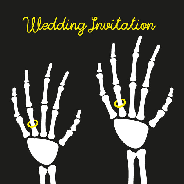 Halloween Wedding Invitation Black