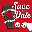 Halloween Wedding Save The Date Skulls