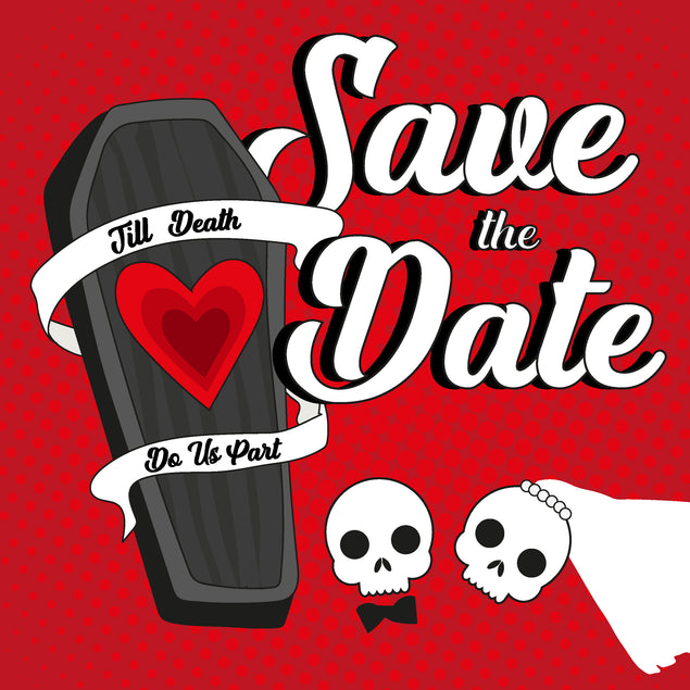 Halloween Wedding Save The Date Skulls