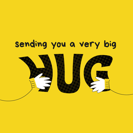 Sending You A Very Big Hug Yellow Sweater
