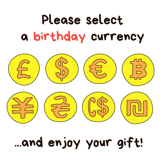 Various Money Happy Birthday Gift Card