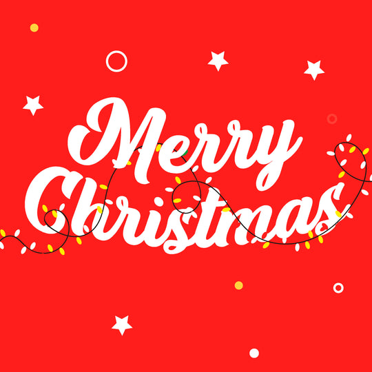 Merry Christmas Red Background Gift Card