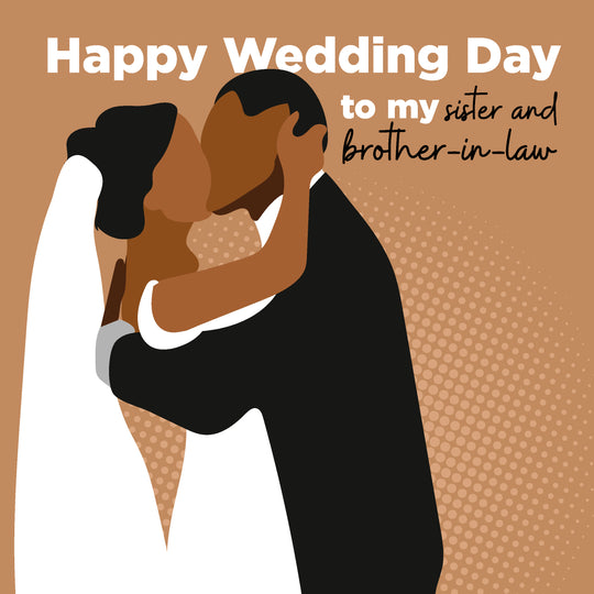 Kissing Couple Happy Wedding Day Sister- And Brother-In-Law Card