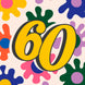 Pop Art Colorful Flowers Happy 60th Birthday