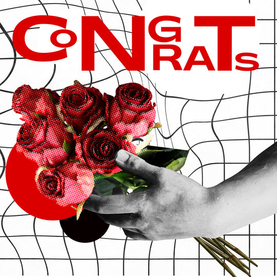 Retro Roses Bouquet Congrats